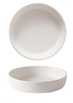 ATREDESES Piatti Da Pranzo Piatto da portata Piatto fondo Cucina di casa Ristorante Piatto fondo rotondo Piatto Da Portata In Ceramica(A,8in)