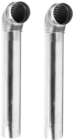 HIAKDOFT 1ensemble Tuyau Extension Acier Inoxydable pour Poêle à Bois Adaptateur De Cheminée pour Chauffage Intérieur Et Extérieur Installation Facile Et Compatible avec Divers