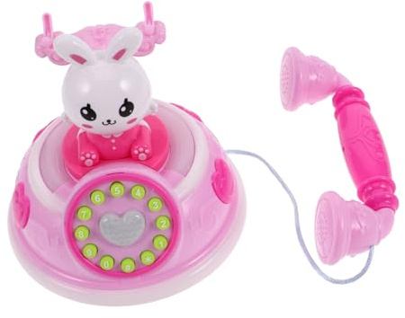 SUPVOX Retro Toy Telephone Prop Kids Play Phone Children Toys Pink Flip Phone