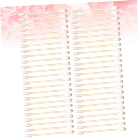 BESTYASH 300 Pezzi Bastoncino di cotone palla punta di cotone tamponi di cotone Cotton fioc Bambù