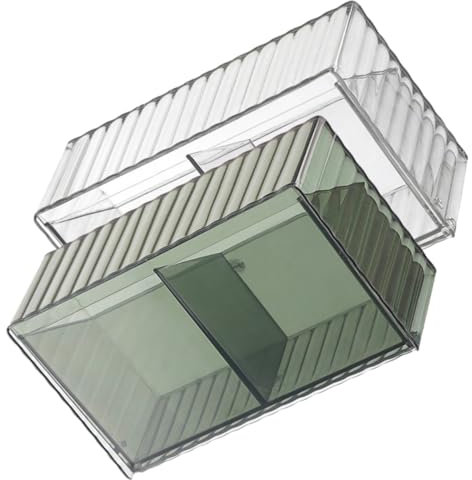 Luxshiny 2pezzi Scatola Porta Cotton Fioc Da Parete Organizer Per Elastici Per Capelli Scatola Portaoggetti Da Parete Organizer Da Per Camera Da Letto Design Pratico Per Organizzazione e St