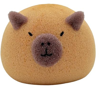 Badsvamp - naturlig exfolierande Loofah - Capybara | mjuk och djup i storlek, generös och rik skum