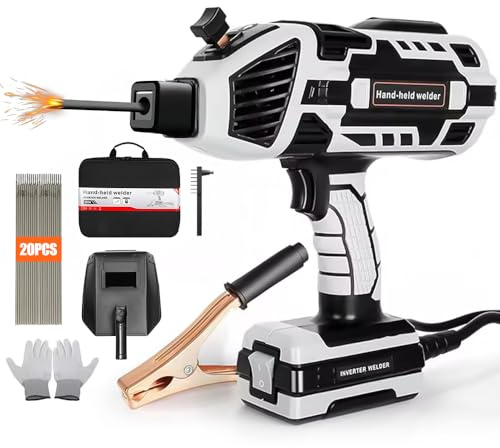 hzexun Saldatrice a Elettrodo,Saldatore ARC 4.6KW, 5 Regolazione Corrente Variabile, Saldatore Inverter IGBT per Aste di Filo 2,5-3,2 mm Kit Saldatore Elettrico