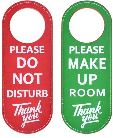 Türschild „Bitte Nicht StöRen“ Und „Bitte Zimmer AufräUmen“ 2 Stück Schilder Multifunktional Beidseitig Bedruckt Türanhänger für Zimmer Einrichtung Büro Hotel