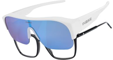 INBIKE Fahrradbrille Überzieh Polarisiert Sonnenbrille Herren Leichtigkeit Laufbrille Damen für Rennrad Laufen MTB Wandern IQ716