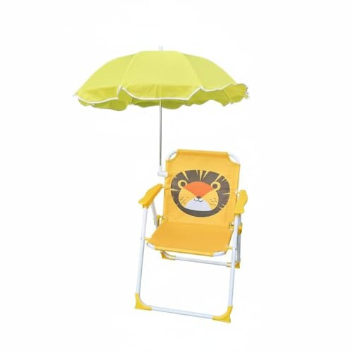 MotiveTech Sillas Infantiles de Playa Infantil con Sombrilla Portátil para Niños, León