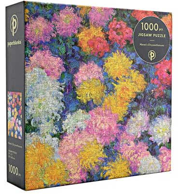 Paperblanks - Monet's Chrysanthemums - Monet's Chrysanthemums - Jigsaw Puzzles: 1000 Pieces, Rot, Orange, Gelb