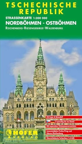 Tschechien - CS 002: Nordböhmen - Ostböhmen: Mit seperatem Ortsnamenverzeichnis tschech.-dtsch./dtsch.-tschech., Innenstadtplan Praha/Prag u. Liberec/Reichenberg, Übersichtskarte Tschechein sowie Lupe