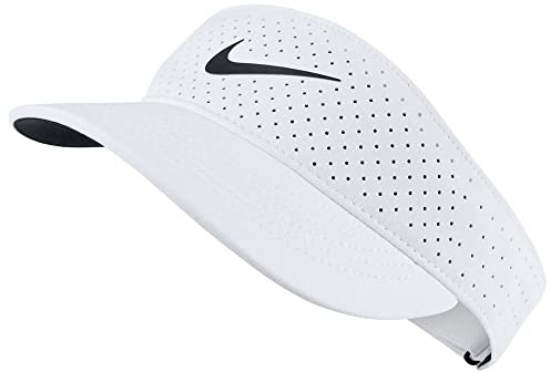 Nike Damen Advantage Visor Damen Kappe, Weiß / Schwarz, Einheitsgröße EU