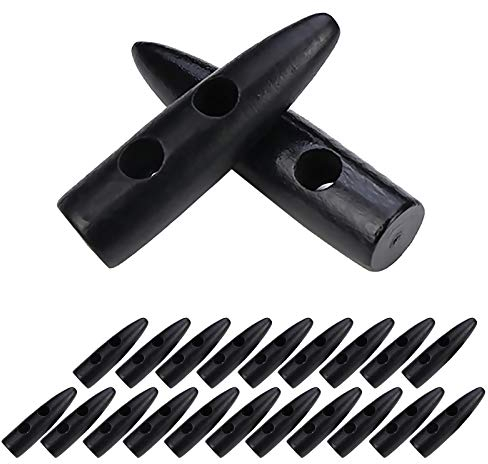 20 Knebel-Knöpfe Holz Knebel-Knopf Triangle Holzknopf 2Loch 8 Farben / 7 Größen