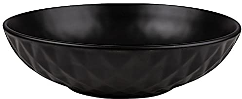 NAVA SOHO Classic Assiette creuse en céramique Noir Pour servir le déjeuner et les soupes 20 cm 1 l
