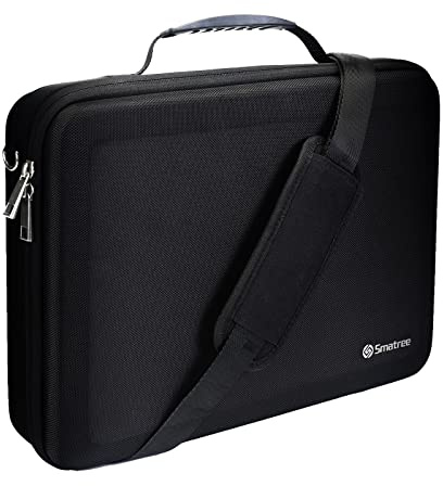 Smatree Hartschale für MacBook Pro 16 Zoll, Transporttasche, kompatibel mit MacBook Pro 16 Zoll 15,4 Zoll 2021/ Samsung Galaxy Book2 Pro 15,6 Zoll, Tasche, mit Zubehörfach – Schwarz