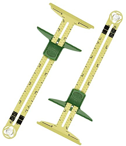 YEQIN 2pcs 5 in 1 Handy Sliding Sewing Gauge Quilting Tools for Beginner Work as T-Gauge, Hem Gauge, Seam Allowance