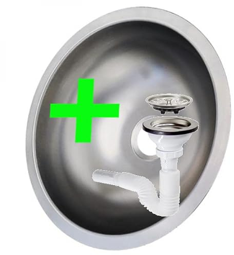 Edelstahl-Einbauspüle Y30 Durchmesser Küchenspüle Rundes Spülbecken Rundspüle Spüle rund