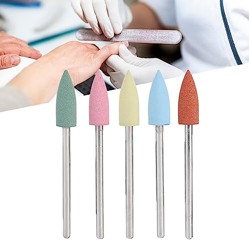 5 Punte per Trapano per Unghie, Punte per Trapano per Unghie, Punte per Trapano per Unghie, Manicure per Nail Art, Gomma per Manicure, Pedicure, Accessorio per Lucidatura delle (152)