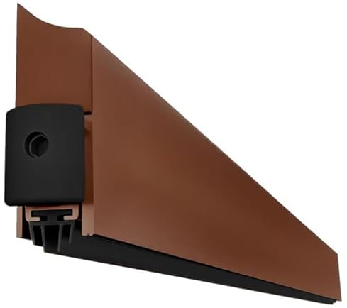 Gedotec absenkbare Bodendichtung - Braun | 1 Stück Türdichtung unten automatisch 13 x 39 mm | Applique | Länge 830 mm - kürzbar | Absenkdichtung für Türen | Türbodendichtung Windschutz