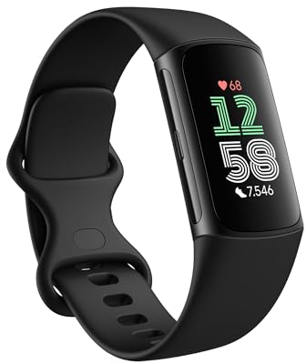 Google Fitbit Charge 6 Aktivitätstracker enthält ein 6 monatige Premium Mitgliedschaft, 7 Tage Akkulaufzeit, Google Wallet und Google Maps, Obsidian / Aluminium Schwarz