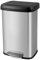 COSTWAY Bidone per Pattumiera da 50 L, Pattumiera da Cucina con Pedale, Coperchio e Scomparto Deodorante, Ideale per Casa Ufficio (50L, Argento)
