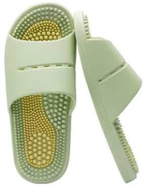 Acupressure Reflexology Massage Slippers Sandals for Men & Women Relief Plantar Fasciitis Sandals, Boost Circulation Improves Massage Therapy for Men Women Health(Size:EU 36/37,Color:Green)
