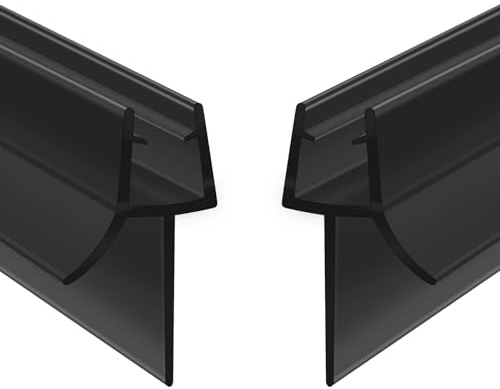 Flintronic Duschdichtungen für Duschtüren 80cm, Ersatz Dichtung 4-6mm Glastür, Duschtürdichtung Wasserabweiser mit Dichtlippe, Dichtung Duschwand Duschkabine I Duschabdichtung Gerade(2 Stück)