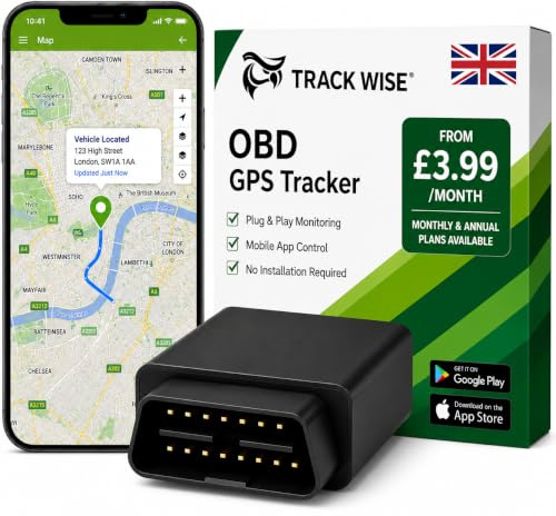 Track Wise Pulse – Plug & Play OBD GPS Car Tracker | Real-Time Tracking via App | Trip History & Security Alerts | No Installation Required
