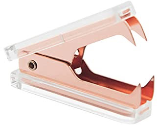 HOODANCOS Staple Remover Roségold Acryl Metall Robust Elegant Büro Zubehör Schreibtisch Helfer Für Schule Und Home Office