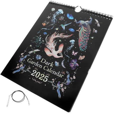 Generisch 2025 Wandkalender im dunklen Stil tischkalender bürodekoration Mehrzweck-Kalender Bürokalender tagesplanung Jahr des Schlangenkalenders Frühlingsfest Kalender Papier Black