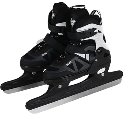LuminescentDream Schlittschuhe für Damen und Herren Eisschnelllauf Anfänger verstellbare Schlittschuhe Bequeme Passform Eislaufschuhe mit Schnellschnürsystem Push-Lock-Schnalle für Sicheren Halt