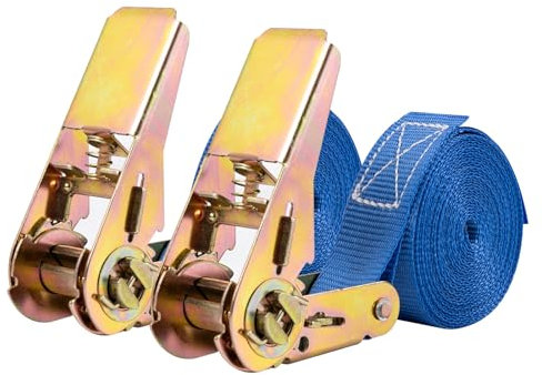 Carehabi Cinghia di fissaggi 4M,Set da 2 Pezzi,Lunghezza Fino a 800 kg,Cinghie di serraggio Per il trasporto di materiali,motocicli,biciclette,rimozioni,pacchi bagagli,camping(Blu)