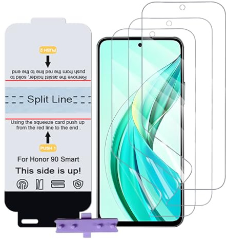 SLBESTLUC 3 Pezzi Pellicola Protettiva per Honor 90 Smart/X7b 5G/200 Smart/X9c Smart, Riparazione Automatica Telefono Pellicola Protettiva TPU per Display ID Impronte Digitali