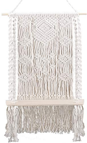 Acouto Colgador de Plantas de Tapiz de Borla Bohemia, Pared Tejida a Mano Colgando con una Fuerte Cuerda de Yute para Uso Interior y Exterior, Ideal para Decoración del Hogar, Sala de