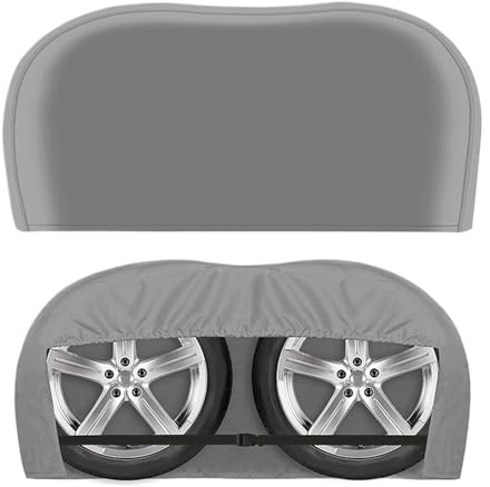Rrlihjgu Funda para Neumáticos de Remolque | Fundas para Rueda de Repuesto | Protector de Ruedas Impermeable Accesorios Automotriz 66 a 76 cm para Carretera Lluvia Exteriores Acampada Autocaravana