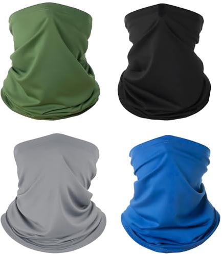 NieYat 4 Stück Multifunktionstuch, Schlauchschal, Loopschal Winddicht Winter Loop Schal Herren Damen Neckwarmer Elastiche Schnelltrocknend Ski Maske Warmer FüR Outdoor Skifahren Motorrad Radfahren
