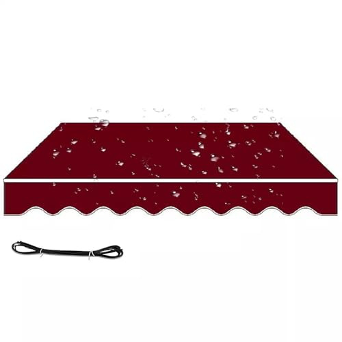 Telo di Ricambio per Tende Parasole Retrattile, Tessuto di Ricambio per Tende a Braccio in Poliestere, Anti UV 30+(Rouge,13x8ft/400x250cm)