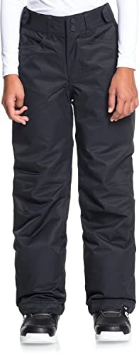 Roxy Kids Girl's Backyard Snow Pants (Big Kids) True Black SM (8 Big Kids)