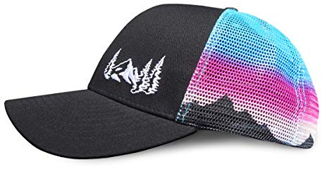 Grace Folly Beach Trucker Hats for Women- Snapback Baseball Cap for Summer (Mountain Mesh Print)