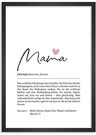 Himmelsflüsterer - Definition Poster & Kunstdrucke | Mama Geschenk | Wandbilder Wohnzimmer | Geschenke für Mama Geburtstag | Wanddeko Deko Wohnzimmer | DINA A4 ohne Rahmen