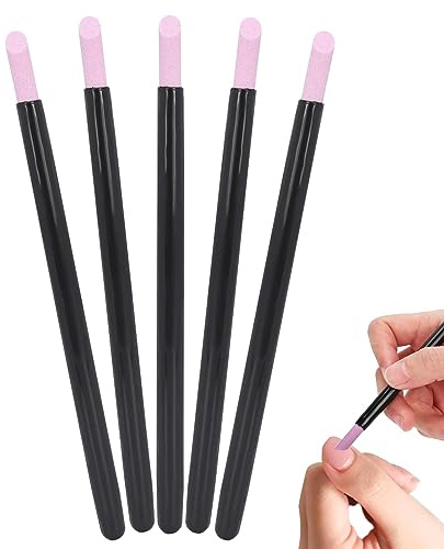 5 Stück Bimsstein-Nagelstäbchen, leicht, waschbar, Steinschleif-Nagelfeilen-Werkzeuge, Nagelfeile, Nagelhautentferner, Quarz-Peeling, Nagelhaut-Nagelkunststift-Puffer für Nagelstudio-Make-up