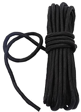 20M(64ft) Nylon Rope,Rattail Silk Cord,Satin Nylon Trim Cord (Black, 10mm) | 2/3/4/6/8/10/12MM All Purpose Rope,Assorted Colors Nylon String Twisted Durable Long Ropes