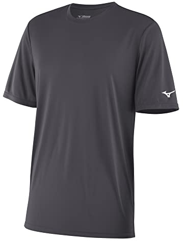 Mizuno Men's NXT Short Sleeve Tee, Charcoal, Large