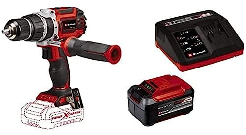 Einhell Profesional Taladro percutor con batería TP-CD 18/60 Li-i BL-Solo Power X-Change (18V, motor sin escobillas, 60 Nm, nº de impactos 32.000 rpm,)+ Starter Kit5,2Ah