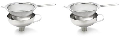 iSi 2714 Sieb & Trichter Aus Hochwertigem Edelstahl, Rostfrei, Direktes Einfüllen in Flaschen, Küchen Zubehör für Alle ISI Sahnespender, 750ml, Silber