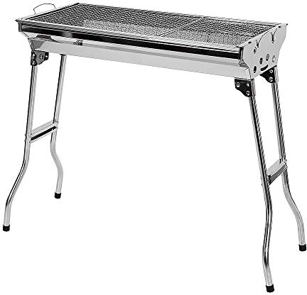 Barbecue a carbone in acciaio inox,Grill a carbone di legna XXL,Grande BBQ pieghevole Barbecue Grill,con barbecue in acciaio,per barbecue da giardino,picnica,campeggio