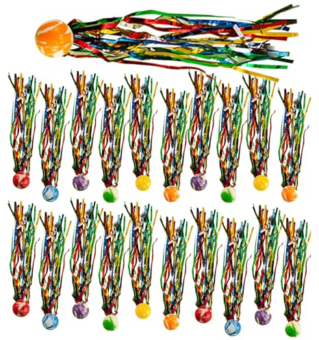 Palline Rimbalzanti,Smavles 20Pcs Palline Rimbalzanti con Nastro, Palline di Gomma Rimbalzanti, Mini Palle Rimbalzanti Multicolori per Bambini Regali Compleanno