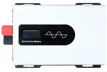 Inverter onda sinusoidale pura 5000W DC 12V/24V/48V a AC 110V/220V con display LCD, ventola intelligente, 2 prese AC e custodia in alluminio per alimentazione domestica ed emergenza 5000w-24v