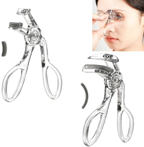 Smaoqingji sin Marco Rizadores de Pestañas - Pack de 2, Blanco Grisáceo, Rizador Pestañasn Parcial, Aptos Para Todo Tipo de Ojos da Forma y Levanta las Pestañas con Suavidad y Precisión