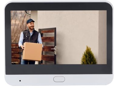 SFTYEI Videoportero y mirilla con cámara WiFi 1080P, plateado