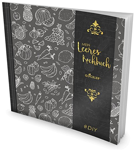 GOCKLER® Leeres Kochbuch: Ein Rezeptbuch zum Selbstgestalten / Selberschreiben • Für 100 Lieblingsrezepte, mit Register uvm. • DesignArt „Kritzelei“ • Softcover, ca. 21 x 21 cm