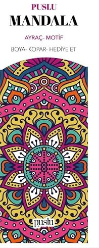 Puslu Yayıncılık Mandala Ayraç - Motif (Boya-Kopar-Hediye Et)