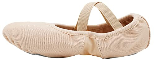 s.lemon Elastic Stretch Canvas Dance Slipper Ballet Shoe with Split Sole LGM Pink 42